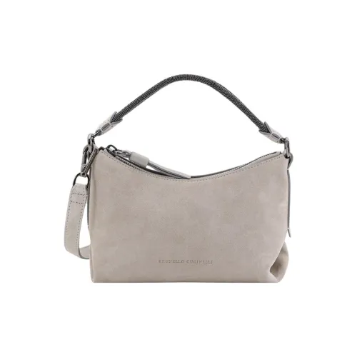 Brunello Cucinelli Monili-detail Suede Shoulder Bag