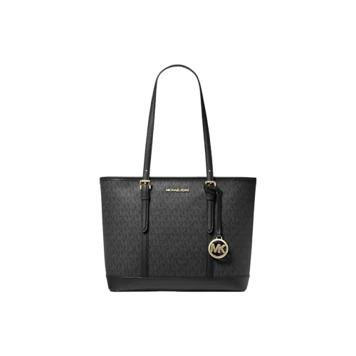 MICHAEL KORS Jet Set Travel Coated Canvas Tote Bag Shopping Bag Handbag Shoulder Bag Women's Black