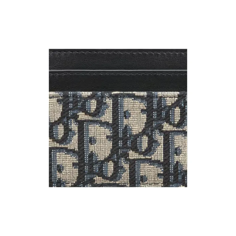 DIOR 30 Montaigne Fabric Card Holder 30 Women's Blue-4