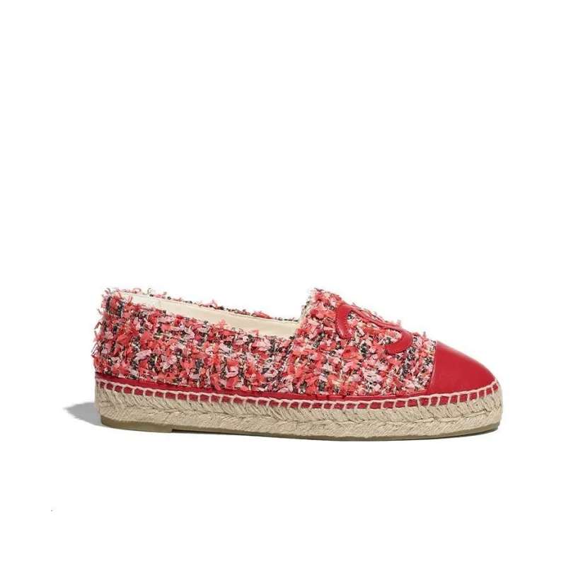 CHANEL Casual Single Shoes Women's Red Pink-1