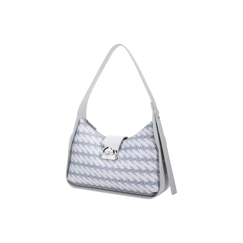 OMTO PVC With Microfiber Shoulder Bag Women's Galaxy Gray-1