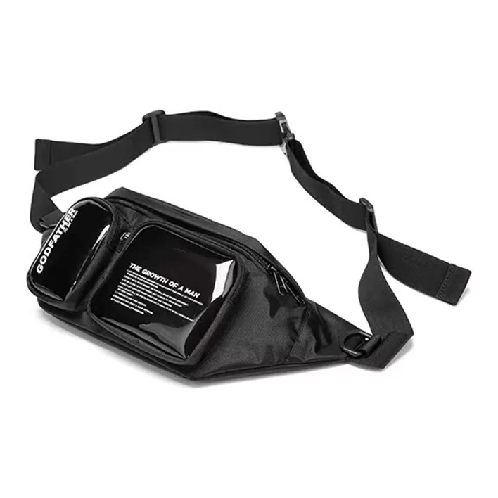CHAOFANJI Nylon Sling Bag Regular Unisex Black-1