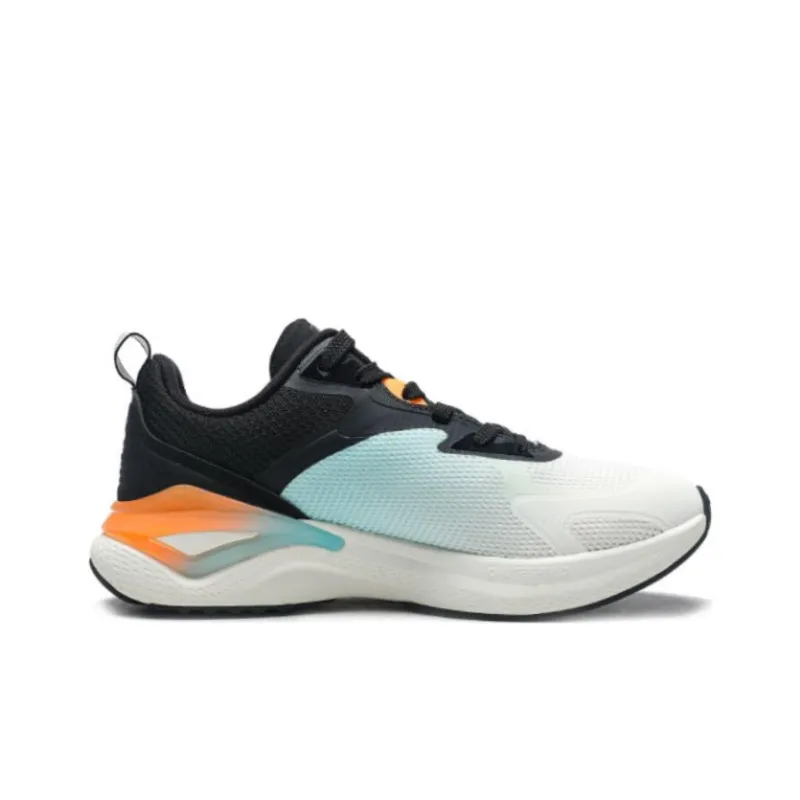 QIAODAN Falcon Hunting Cushioning Wear Resistant Low Top Running Shoes Men's Blue Black Orange-1