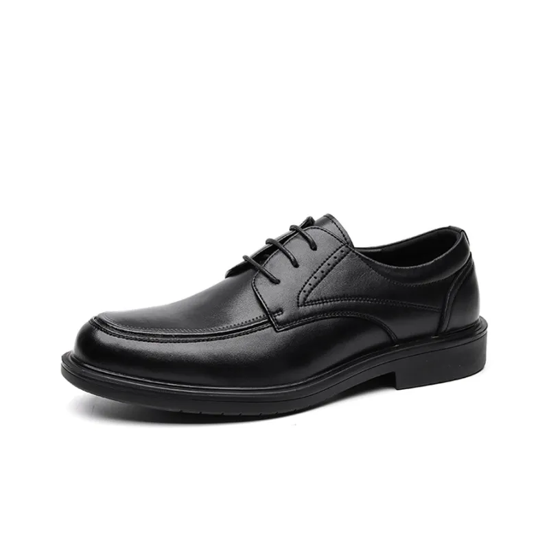 GZZ Dress Shoes Men Low Top Black-1