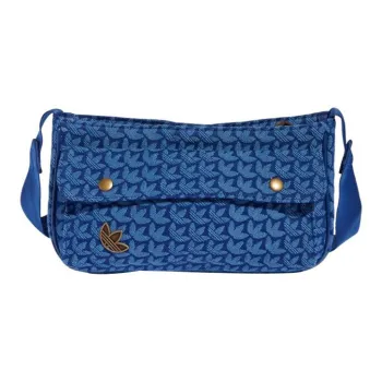 Adidas Cotton Sports Bag Shoulder Bag Women's Blue