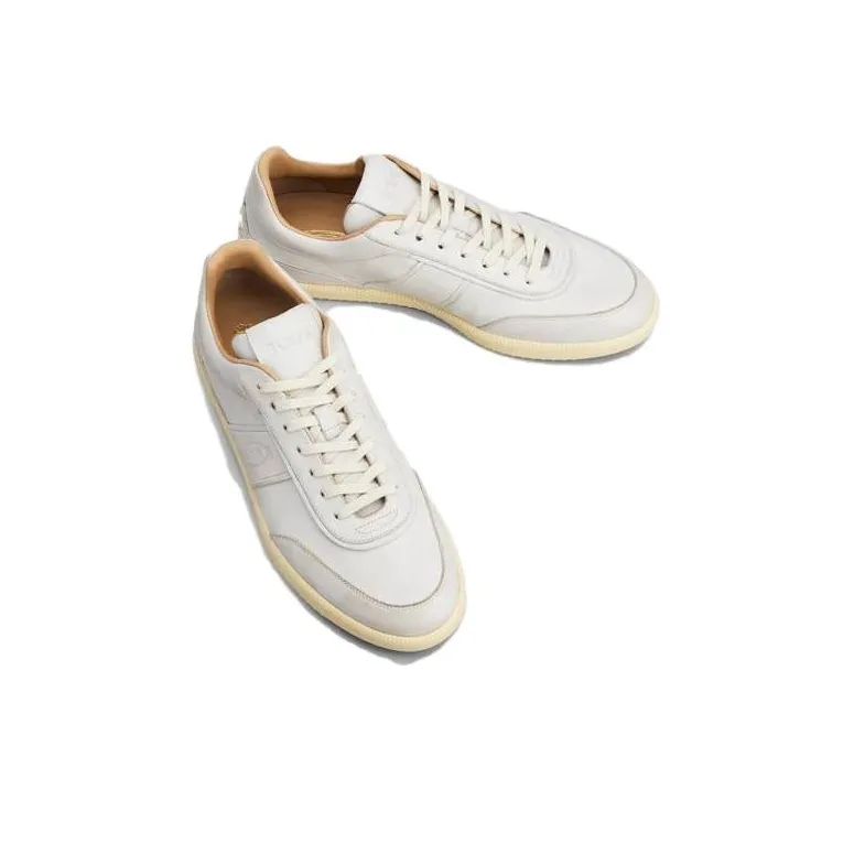 TOD'S Tabs Stylish Skateboarding Shoes Men's White-3
