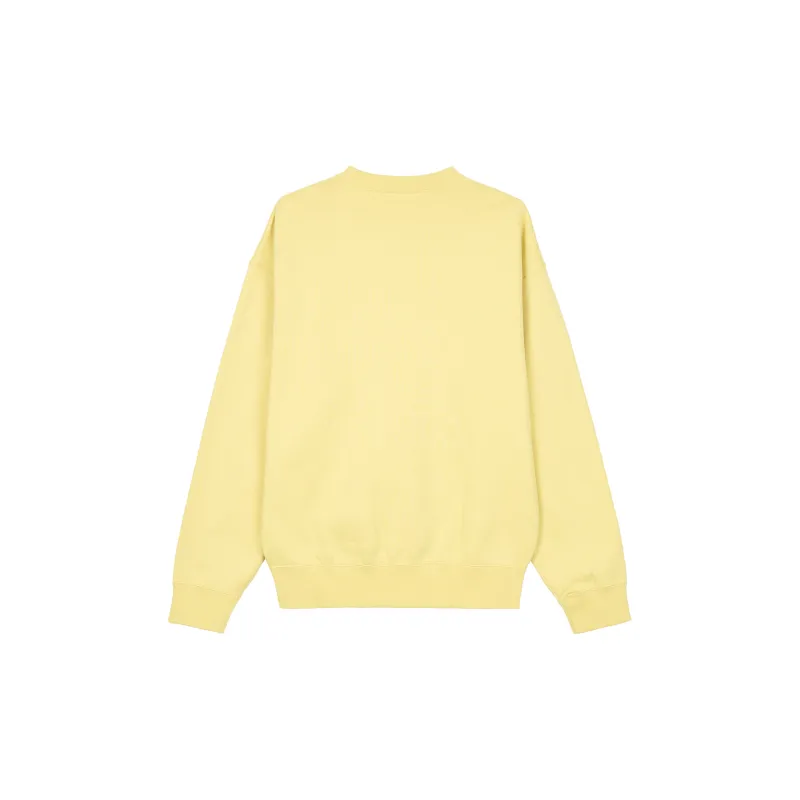 Nike Solo Swoosh Men's Fleece Crewneck Sweatshirt Yellow-1