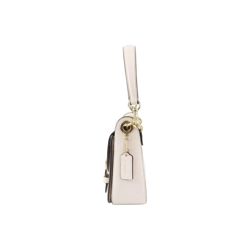 COACH Kleo Leather Saddle Bag Crossbody Shoulder Bag Women's White-3