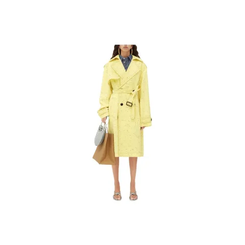 Bottega Veneta Trench Coats Women's Yellow