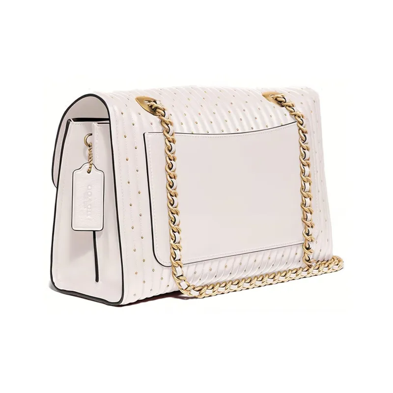 COACH Parker Leather Crossbody Bag Shoulder Bag Women's Pink White-1