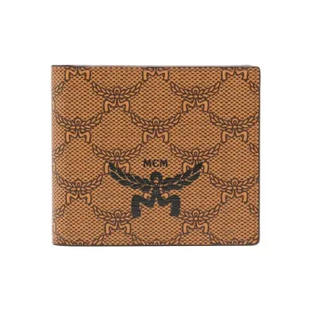 MCM Canvas With Leather Wallet Trumpets Men's Cognac