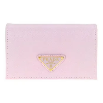 PRADA Saffiano Cow Leather Wallet Women's Pink