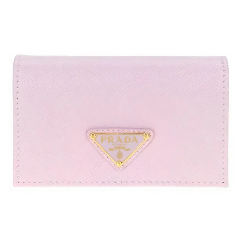 PRADA Saffiano Cow Leather Wallet Women's Pink-0