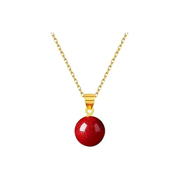 Atsuyama Reconstructed Cinnabar Jade Pendants Women's