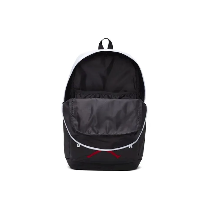 Jordan Polyester Backpack Regular Unisex Black White-3