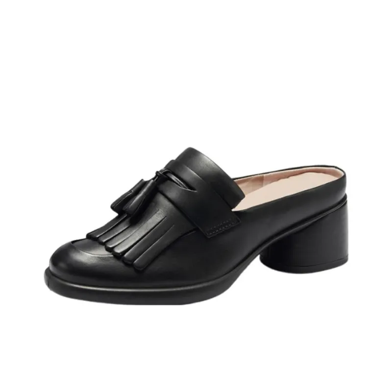 Ecco Wrap toe Slippers 5.5cm Women's Black-1