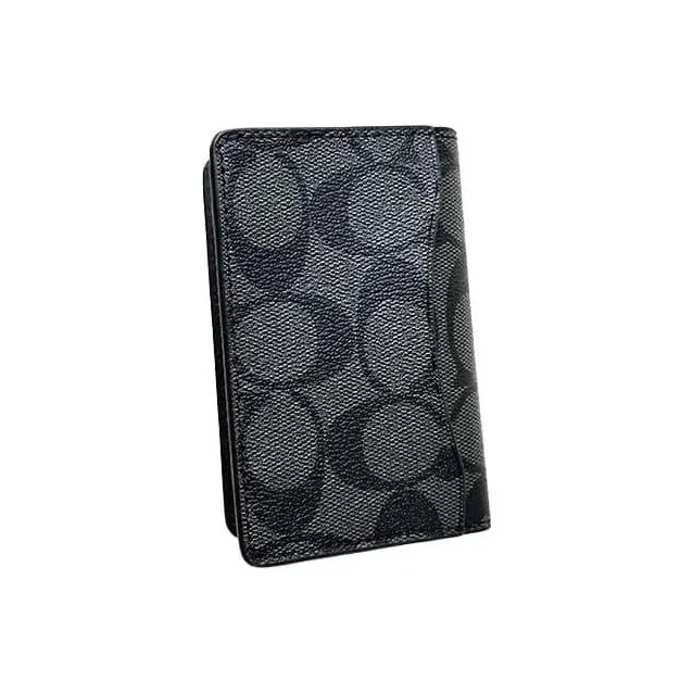 COACH Monogram Id Wallet Men Charcoal/Black-2