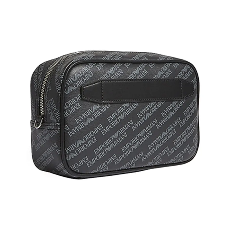 EMPORIO ARMANI Polyester Coin Purse Clutch Men's Black-1