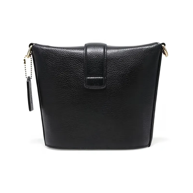 COACH Addie Grain Leather Box Bag, French Fries Bag, Shoulder Bag, Crossbody Bag Women's Black-3