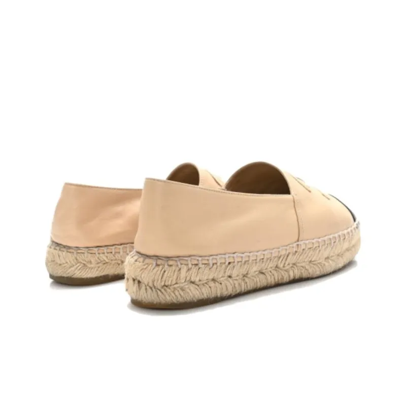 CHANEL Casual Single Shoes Women's Yellow Black-3