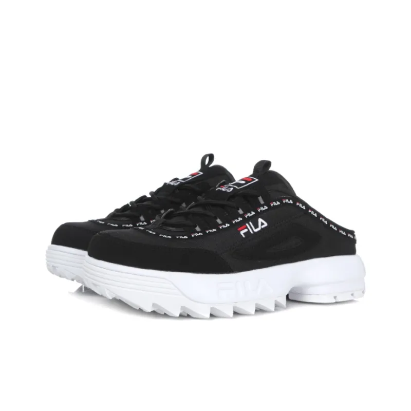 FILA Flatform Loafer Black/White Women's-1