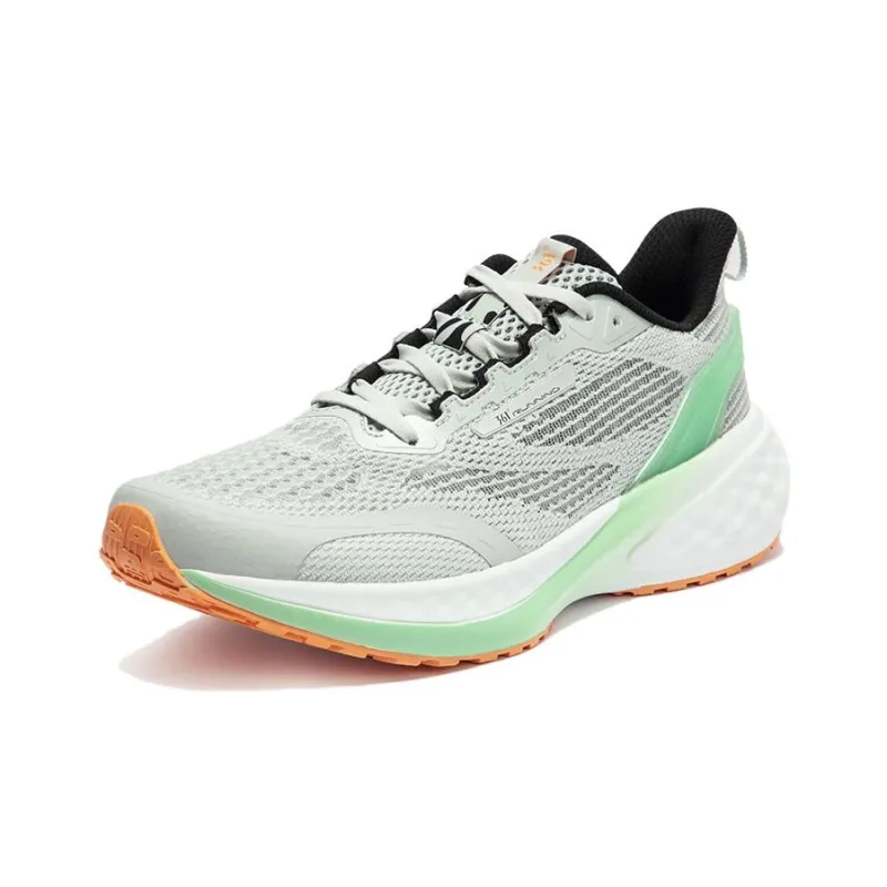 361° Cushioning Breathable Low Top Running Shoes Men's Gray Green-1