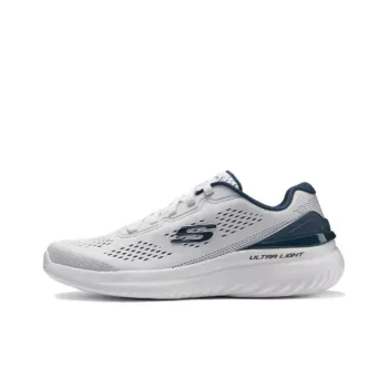 Skechers Anti Slip Wear Resistant Low Top Casual Running Shoes Men's Gray Blue