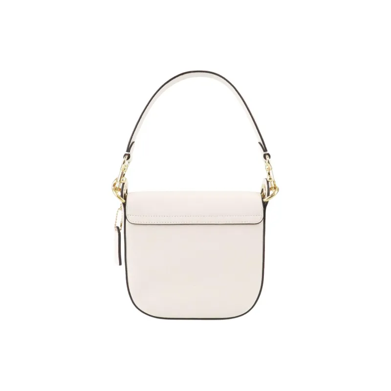 COACH Kleo Leather Saddle Bag Crossbody Shoulder Bag Women's White-4
