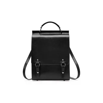 LARTIGENT Cow Leather Backpack Regular Women's Black/Coffee/Brown