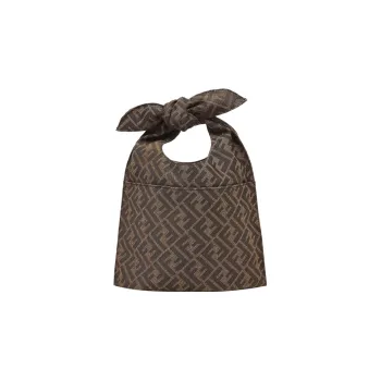FENDI FF Jacquard Fabric Handbag Mini Women's Brown