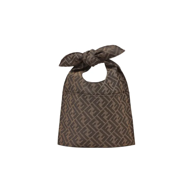 FENDI FF Jacquard Fabric Handbag Mini Women's Brown-0