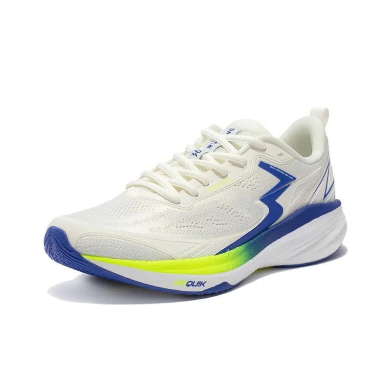 361° Cushioning Wear Resistant Low Top Running Shoes Men's White Blue Green-1
