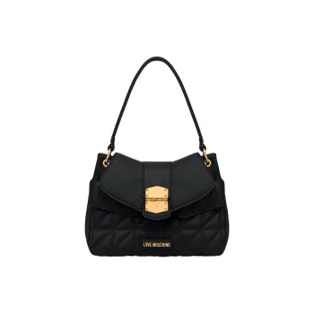 LOVE MOSCHINO Polyurethane Hobo Bag, Shoulder Bag, Crossbody Bag, Handbag Women's Black