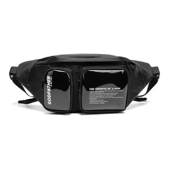 CHAOFANJI Nylon Sling Bag Regular Unisex Black