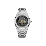 Silver Case Black Dial-Gift Box Set
