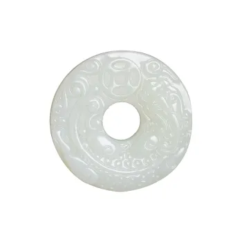 Ingenuity Hetian Jade Pendants Unisex Pale Greenish-White Jade