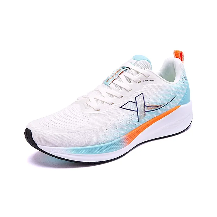 XTEP Speed 5.0 Lite Cushioning Anti-Slip And Wear-Resistant Low-Top Running Shoes Men's White Blue-1