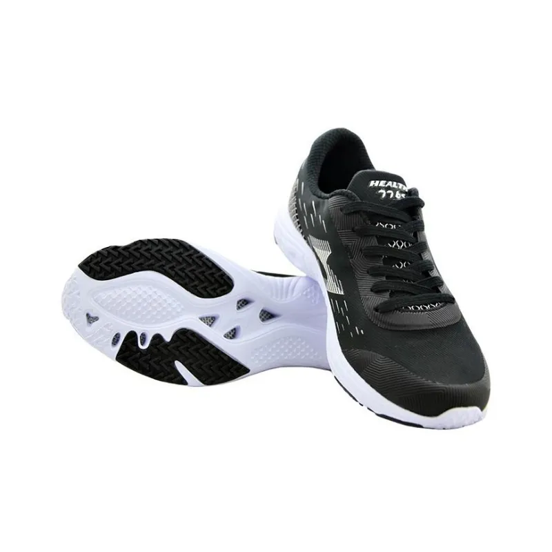 HEALTH Cushioned Wear Resistant Breathable Low Top Running Shoes Unisex Black-3