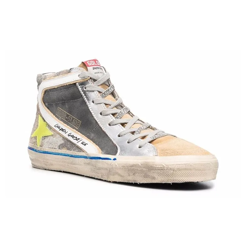 Golden Goose Slide Stylish Skateboarding Shoes Men's Gray-2