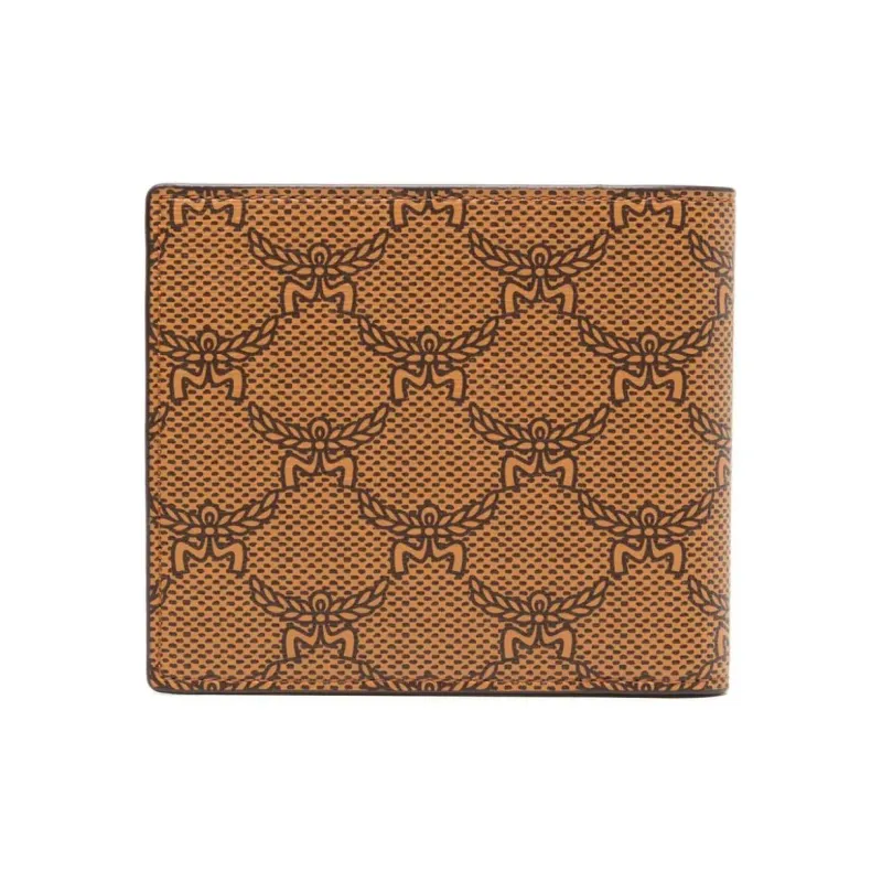 MCM Canvas With Leather Wallet Trumpets Men's Cognac-1