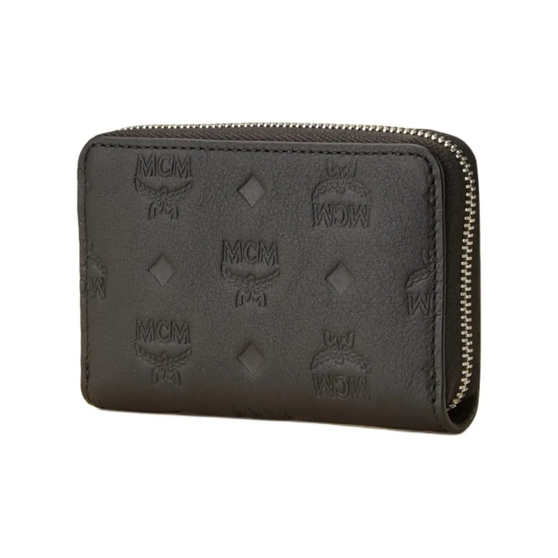 MCM Aren Nappa Leather Wallet Mini Men's Black-0