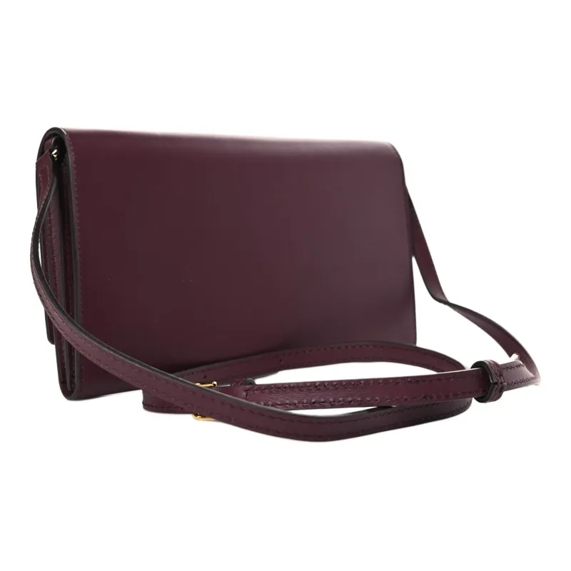 Burberry Printed Logo Leather Crossbody Bag Women's Mahogany Red-4