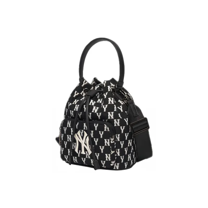 MLB Monogram Collection Polyester Bucket Bag Handbag Shoulder Bag Crossbody Bag Regular Unisex Black-1