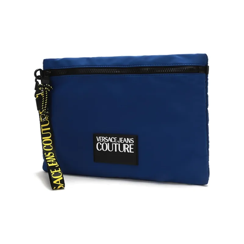 VERSACE JEANS COUTURE Polyester Clutch Medium Size Men's Royal Blue-1