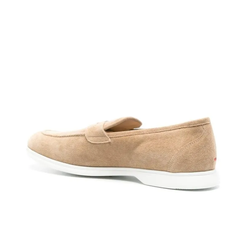 KITON Contrasting sole Suede Loafers-4