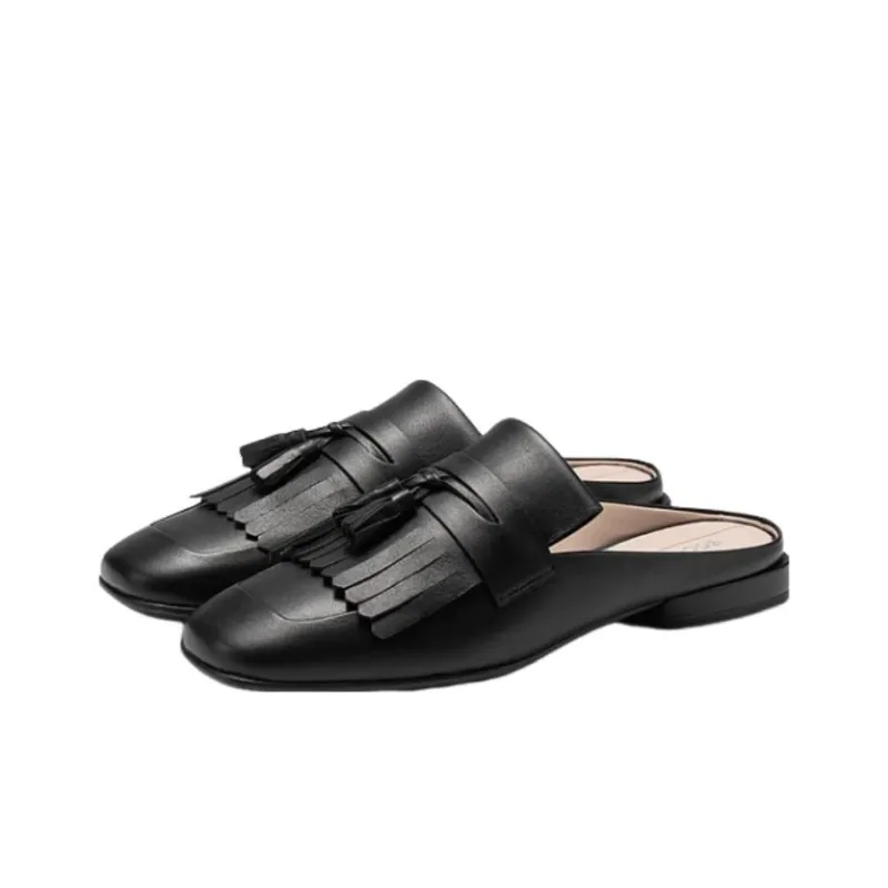 Ecco Closed Toe Slippers 2cm Women's Black-2