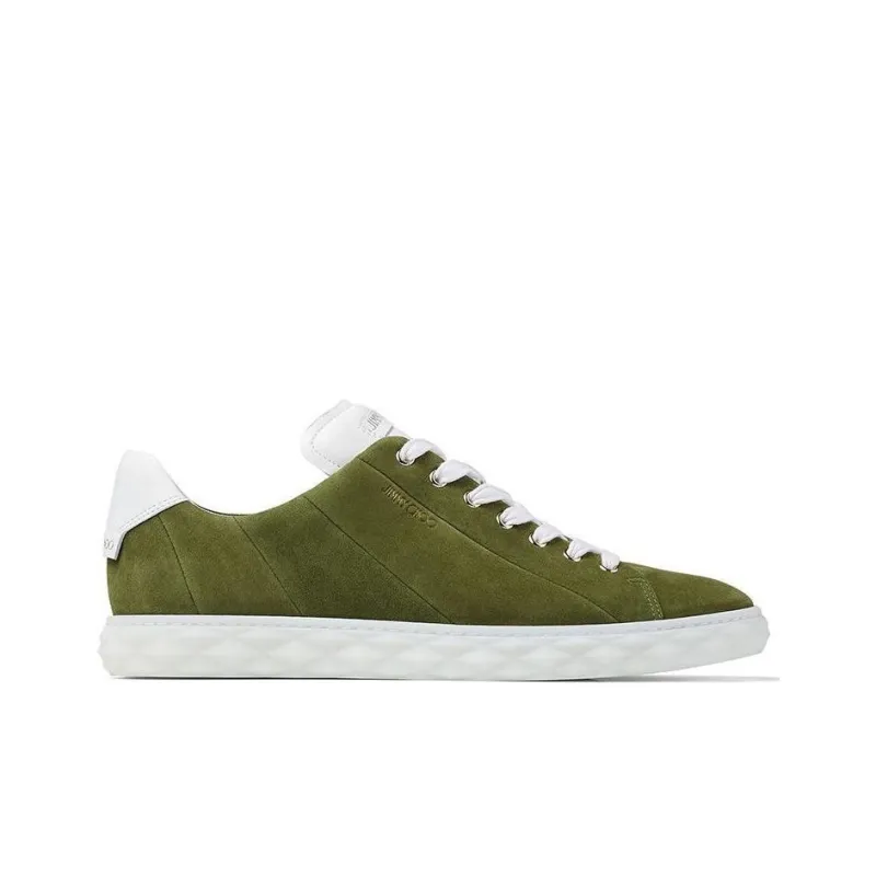 Jimmy Choo Diamond Wear-Resistant Slip-Resistant Low-Top Casual Skateboard Shoes Men's Light Olive Green-3