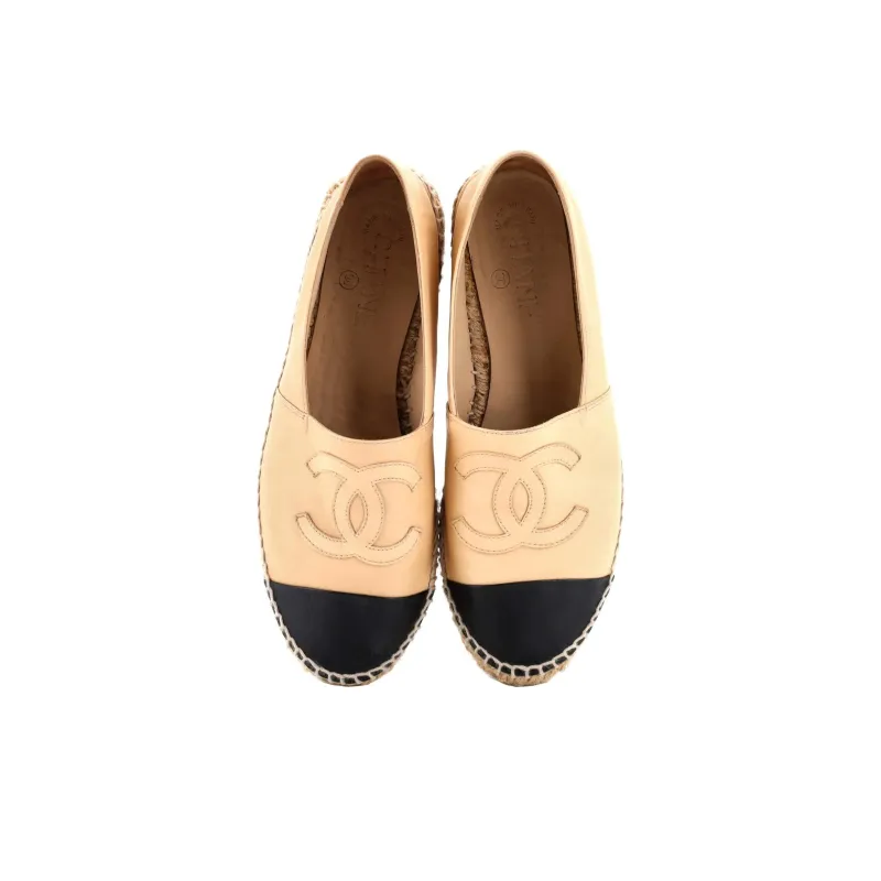 CHANEL Casual Single Shoes Women's Yellow Black-4