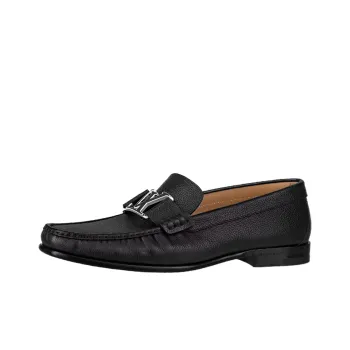 LOUIS VUITTON Montaigne Loafers 'Black With Silver Plate'