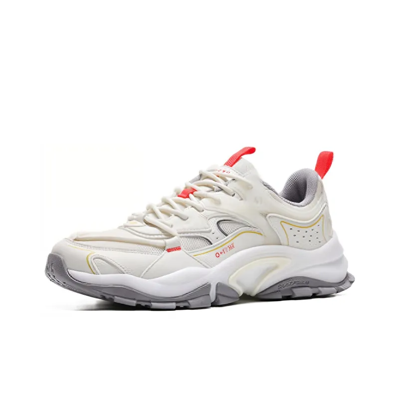 361° Prehistoric Giant Creatures Cushioned Slip-Resistant Low-Top Chunky Sneakers Men's White-2